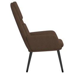 Chaise de relaxation Marron Tissu 