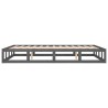 Cadre de lit sans matelas gris 120x190 cm bois massif 