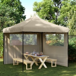 Tente de réception pliable escamotable avec 2 parois latérales 