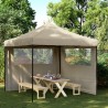 Tente de réception pliable escamotable avec 2 parois latérales 