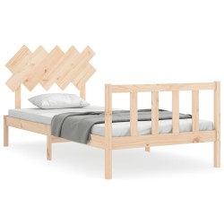 Cadre de lit sans matelas 100x200 cm bois massif de pin 