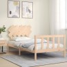Cadre de lit sans matelas 100x200 cm bois massif de pin 