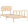 Cadre de lit sans matelas 100x200 cm bois massif de pin 