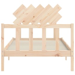 Cadre de lit sans matelas 100x200 cm bois massif de pin 