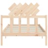 Cadre de lit sans matelas 100x200 cm bois massif de pin 