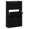 Armoire à chaussures Noir 63x24x103 cm Bois d'ingénierie 