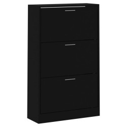 Armoire à chaussures Noir 63x24x103 cm Bois d'ingénierie 