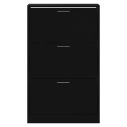 Armoire à chaussures Noir 63x24x103 cm Bois d'ingénierie 