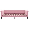 Lit de jour avec matelas rose 100x200 cm velours 