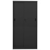 Armoire de bureau et porte coulissante Anthracite 90x40x180 cm 