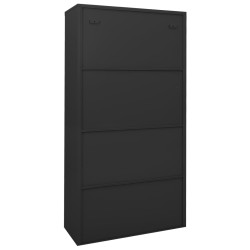 Armoire de bureau et porte coulissante Anthracite 90x40x180 cm 