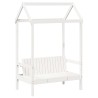 Ensemble de lit de jour et de banc avec toit sans matelas blanc 