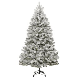 Sapin de Noël artificiel à charnières avec neige floquée 300 cm 
