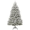 Sapin de Noël artificiel à charnières avec neige floquée 300 cm 
