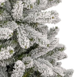 Sapin de Noël artificiel à charnières avec neige floquée 300 cm 