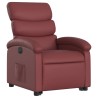 Fauteuil inclinable électrique rouge bordeaux similicuir 