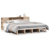 Lit bibliothèque sans matelas 180x200 cm bois massif 