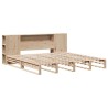 Lit bibliothèque sans matelas 180x200 cm bois massif 