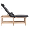 Table de massage à 3 zones Noir Similicuir 