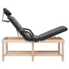 Table de massage à 3 zones Noir Similicuir 