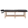 Table de massage à 3 zones Noir Similicuir 