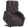 Fauteuil inclinable électrique marron foncé tissu 