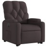 Fauteuil inclinable électrique marron foncé tissu 