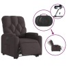 Fauteuil inclinable électrique marron foncé tissu 