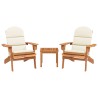 Ensemble de salon de jardin Adirondack 3 pcs bois acacia solide 
