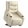 Fauteuil inclinable Crème Similicuir 