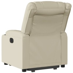 Fauteuil inclinable Crème Similicuir 