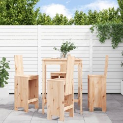Ensemble de bar de jardin 5 pcs bois de pin massif 