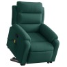 Fauteuil de massage inclinable Vert foncé Velours 