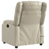 Fauteuil de massage inclinable électrique crème similicuir 