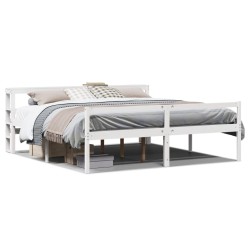 Lit pour personne âgée avec tête de lit sans matelas 180x200 cm 