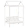 Ensemble de lit de jour et de banc avec toit sans matelas blanc 