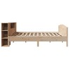 Lit bibliothèque sans matelas 180x200 cm bois massif de pin 