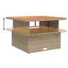 Ensemble à manger de jardin et coussins 2 pcs beige poly rotin 