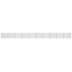 Clôture à mailles losangées avec ancrage anthracite 1,8x25 m 