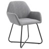 Chaises à manger lot de 4 gris clair tissu 