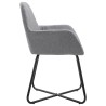 Chaises à manger lot de 4 gris clair tissu 