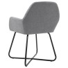 Chaises à manger lot de 4 gris clair tissu 