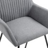 Chaises à manger lot de 4 gris clair tissu 