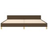 Cadre de lit sans matelas avec tête de lit marron foncé tissu 