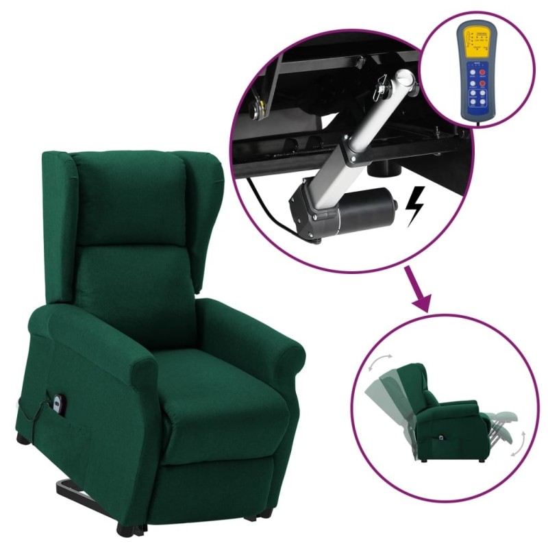 Fauteuil Vert foncé Tissu 