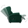 Fauteuil Vert foncé Tissu 