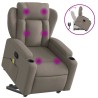Fauteuil inclinable de massage Taupe Tissu 