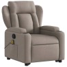 Fauteuil inclinable de massage Taupe Tissu 
