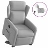 Fauteuil inclinable électrique gris nuage tissu 