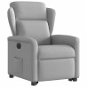 Fauteuil inclinable électrique gris nuage tissu 